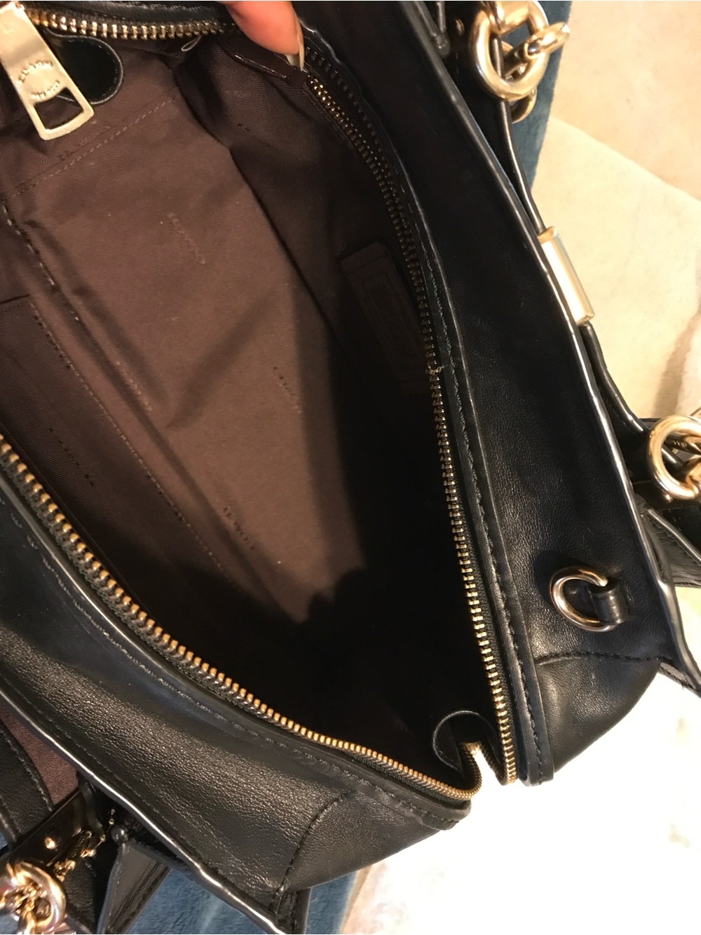 Coach Dreamer 27 Quilted Black Satchel with Gold-Tone Hardware - Picture 9 of 14